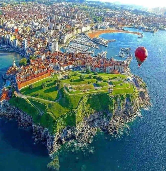 Apartamento Gijon Arena, Con Aparcamiento Exteriör bild